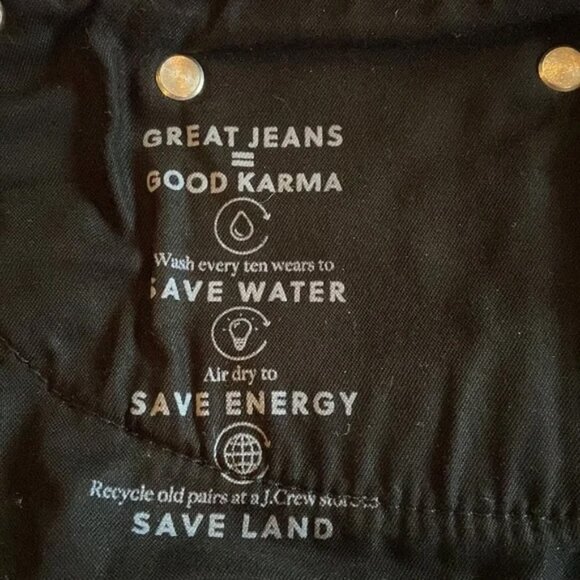 J.Crew Black Curvy Toothpick Jeans – Size 32P - Picture 8 of 8